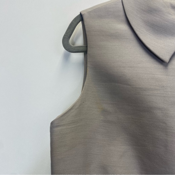 Vintage Richard Frontman 1960s Gray Button Up Collared Sleeveless Dress - Picture 8 of 16